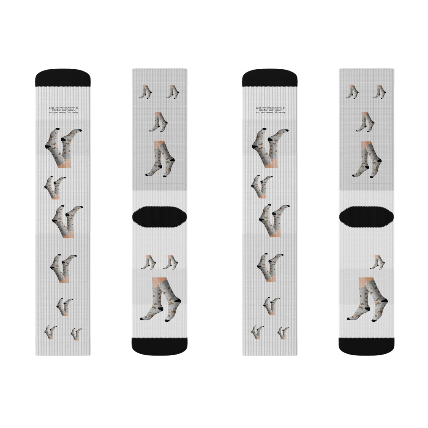 Paperclips, Pennies and Dust Sublimation Socks - S # 3 - A Noel Carol Originale