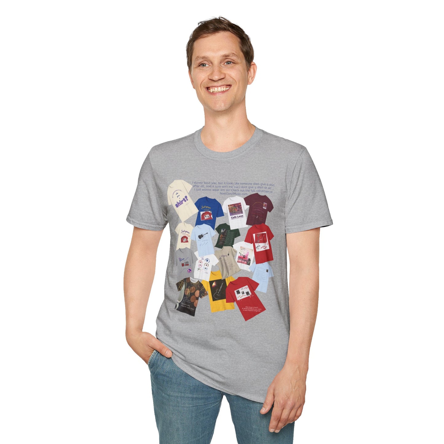 I dunno 'bout you, but it looks like someone does give a shirt after all, and it sure ain't me 'cuz I dont give a shirt at all … I just wanna wear 'em all! Check out the full collection at NoelCarolMusic.com. T # 1 Light colors