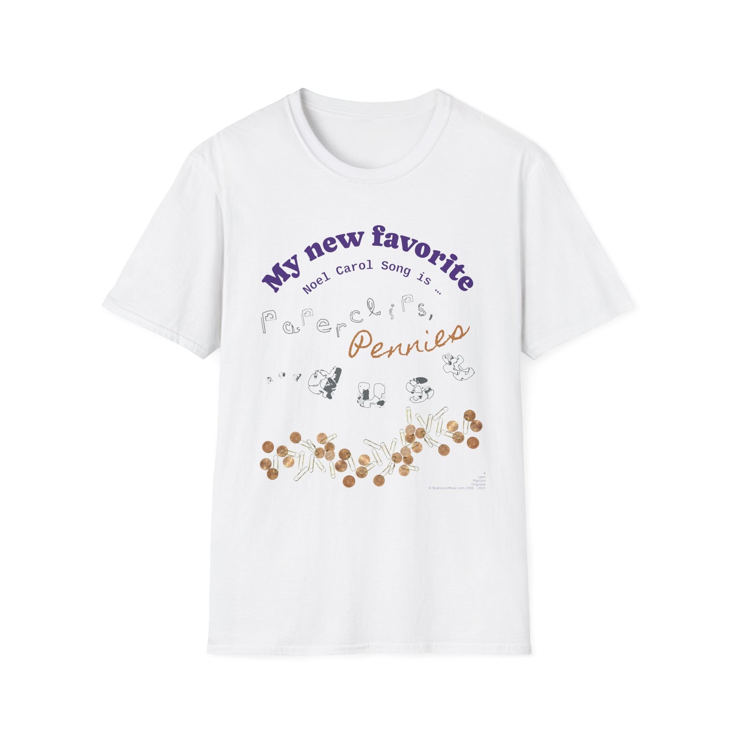 My New Favorite Noel Carol Song is … Paperclips, Pennies and Dust - A Leon Papillon Originale - Light Colors T # 1