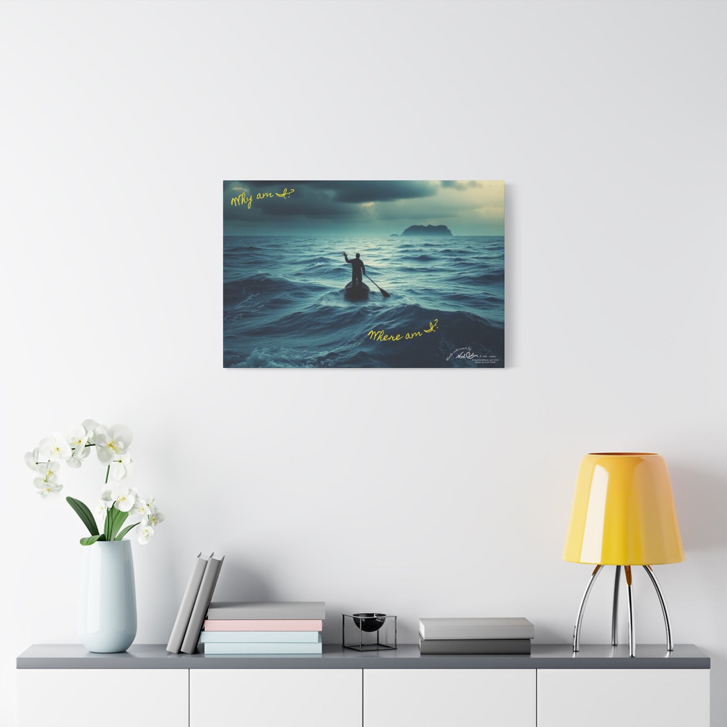 Drifting Lost at Sea | Why am I? Where am I? | A Noel Carol Originale | 30" x 20"