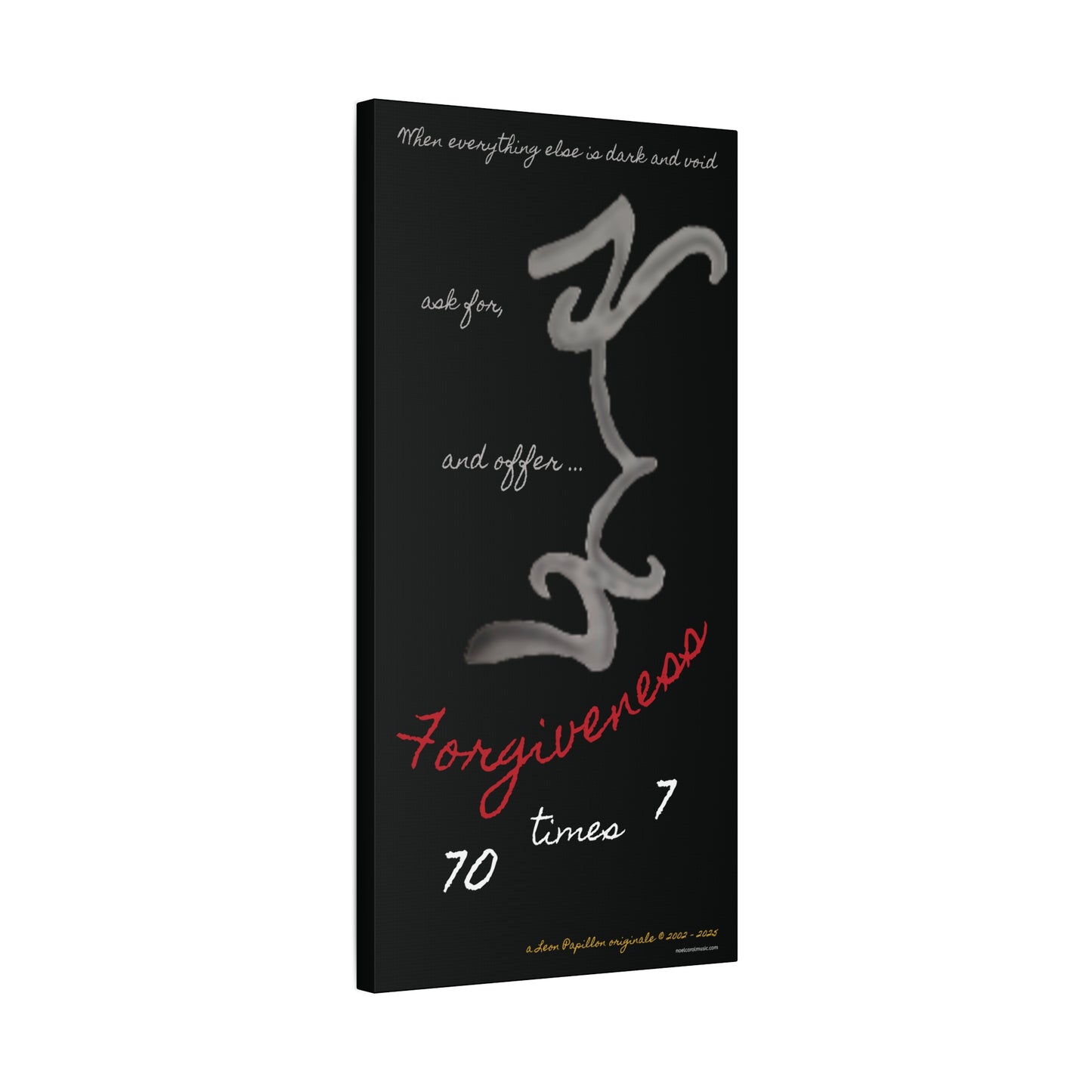 Forgiveness Pencil Drawing Wall Art - A Leon Papillon Originale 15" x 30"