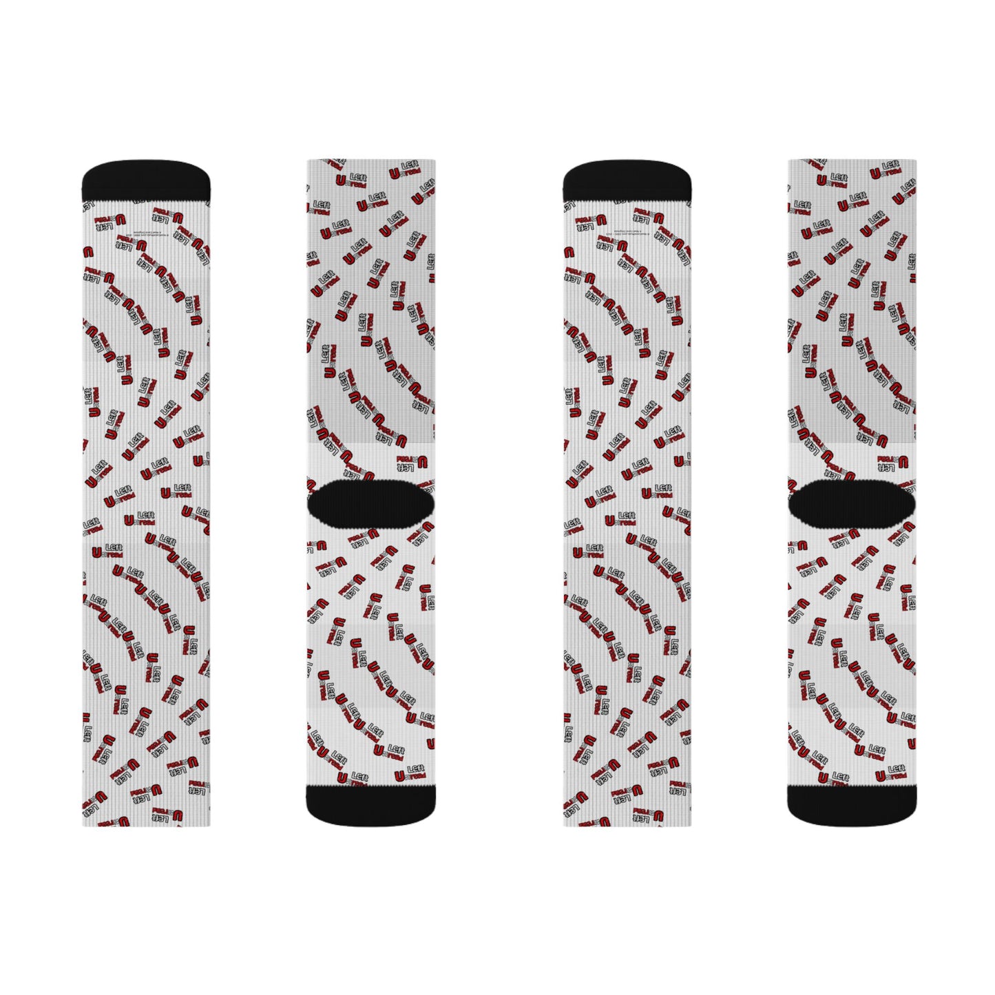 Left Unread Sublimation Socks - A Noel Carol Originale