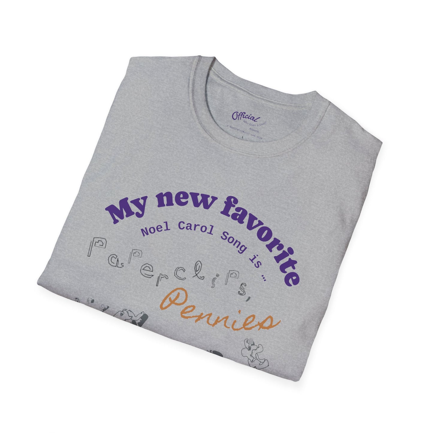 My New Favorite Noel Carol Song is … Paperclips, Pennies and Dust - A Leon Papillon Originale - Light Colors T # 1