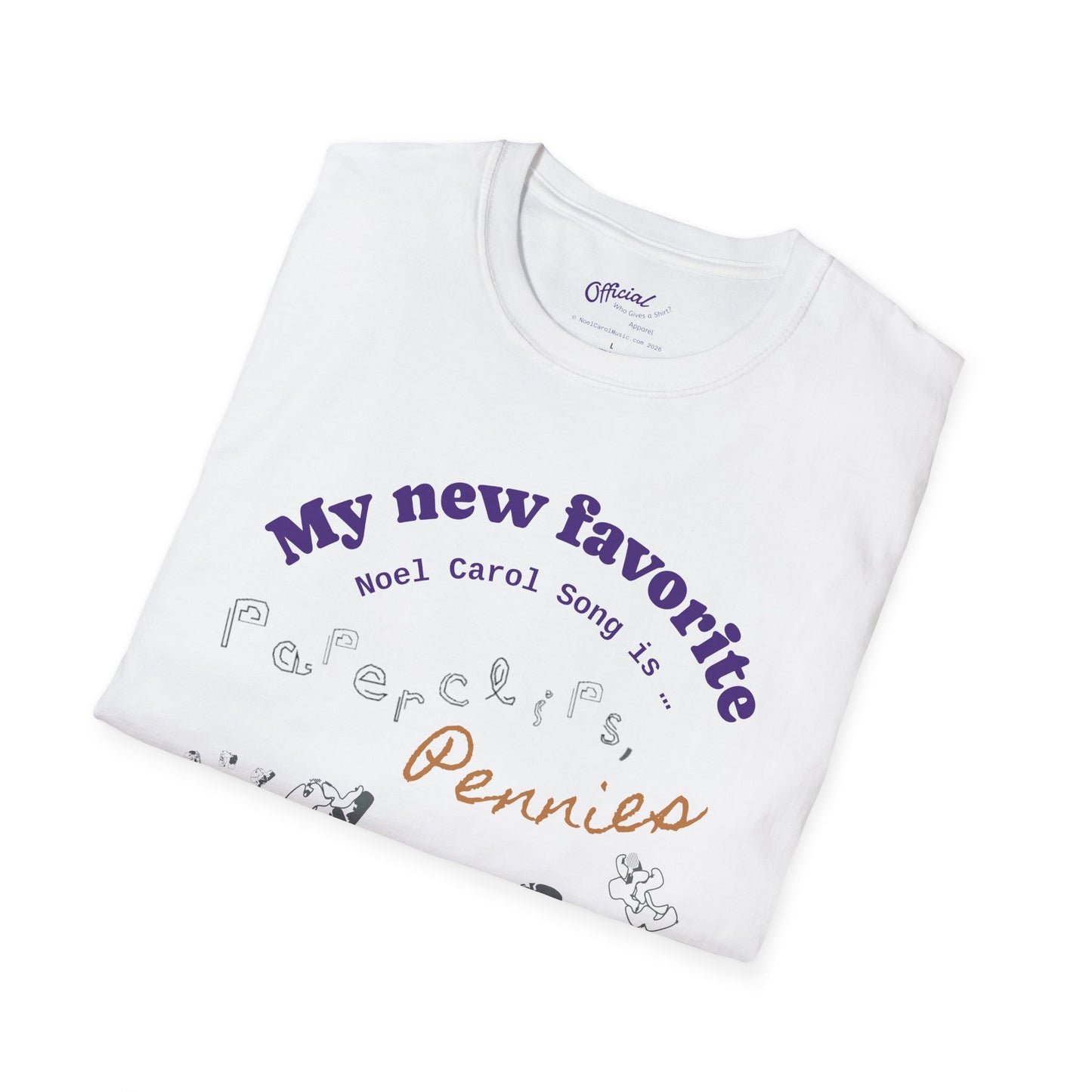 My New Favorite Noel Carol Song is … Paperclips, Pennies and Dust - A Leon Papillon Originale - Light Colors T # 1