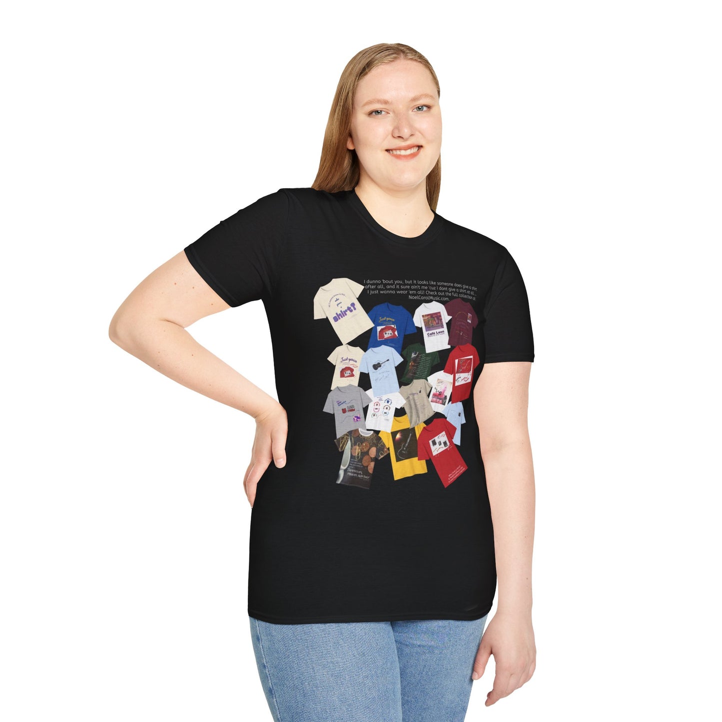 I dunno 'bout you, but it looks like someone does give a shirt after all, and it sure ain't me 'cuz I dont give a shirt at all … I just wanna wear 'em all! Check out the full collection at NoelCarolMusic.com. T # 2 Dark colors