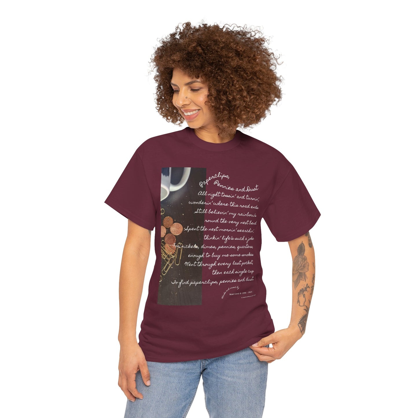 Paperclips, Pennies and Dust T-shirt - All night tossin' and turnin' #2 - A Noel Carol Originale