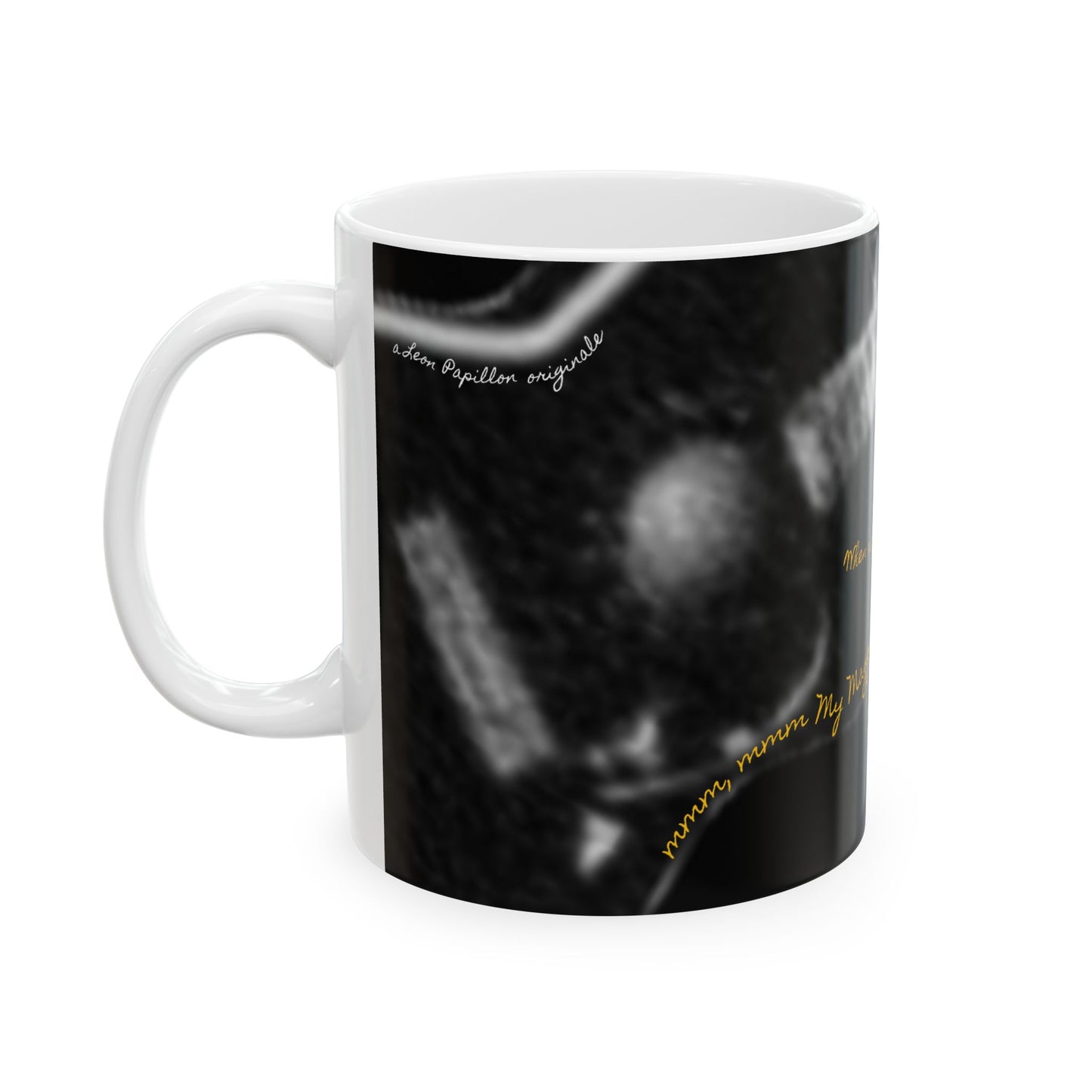 My Maggie Mug #3 - Can't begin to explain all that you've done for me - A Noel Carol Originale - Yellow text