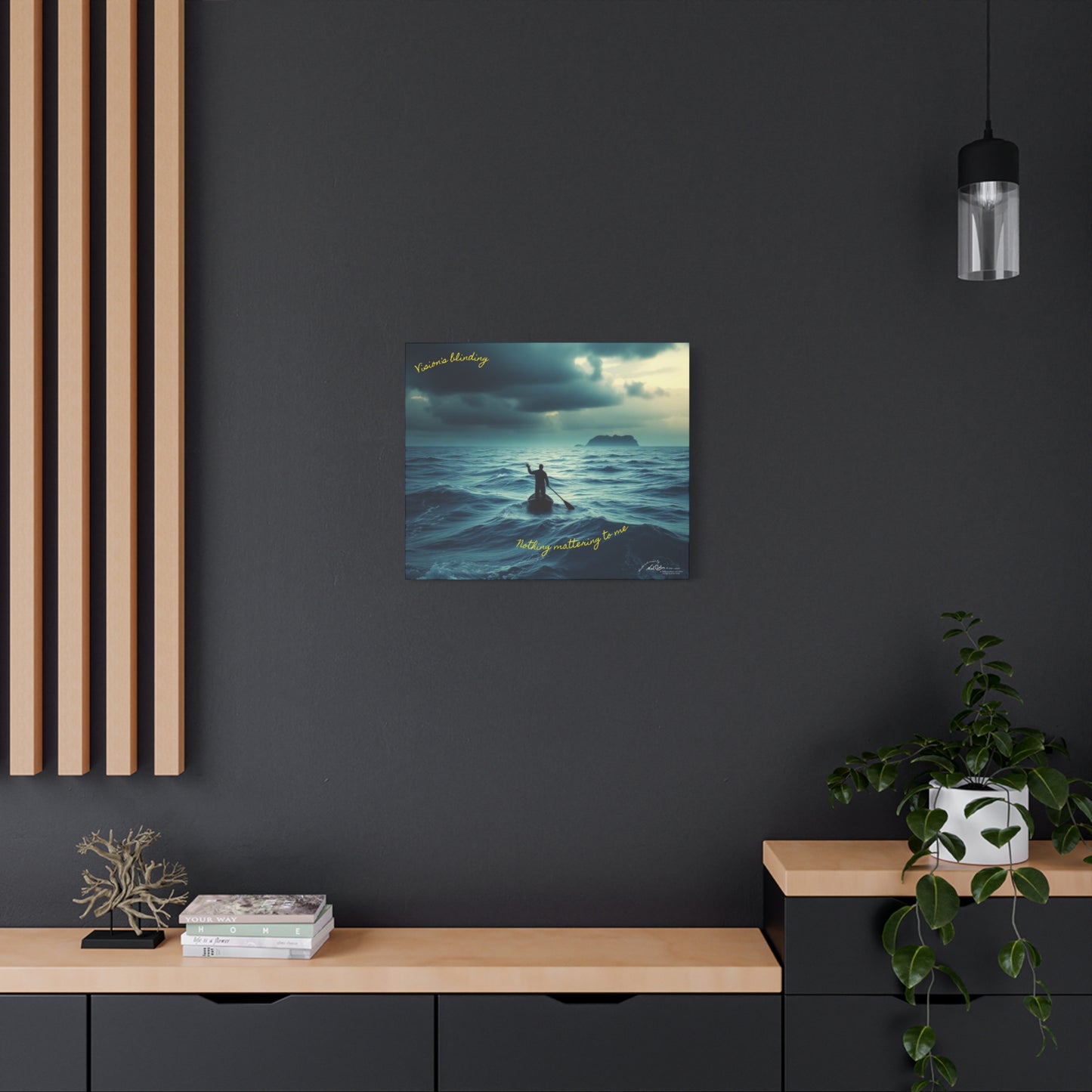 Drifting Lost at Sea | Vision's blinding, Nothing mattering to me | A Noel Carol Originale | 24" x 20"