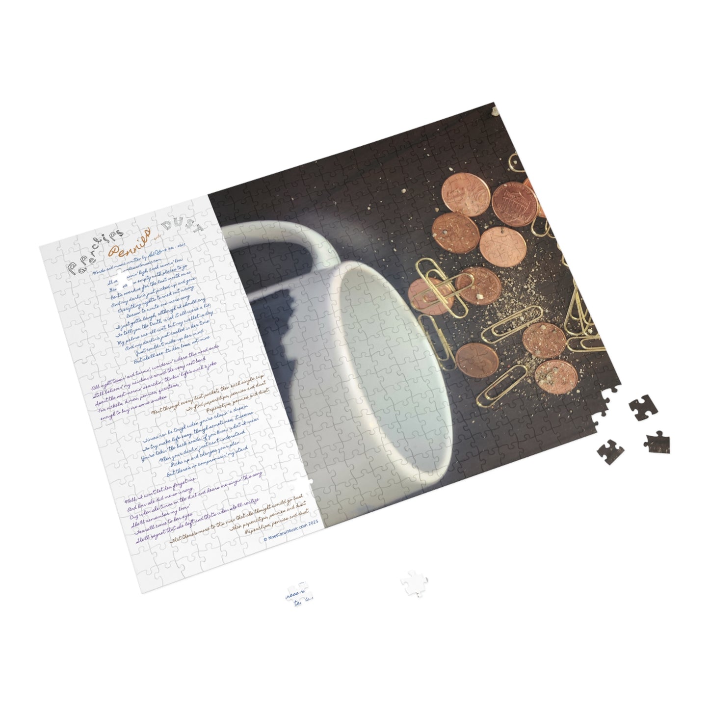 Paperclips, Pennies and Dust PUZZLE #2 Complete song lyrics (96, 252, 500, 1000-Piece)