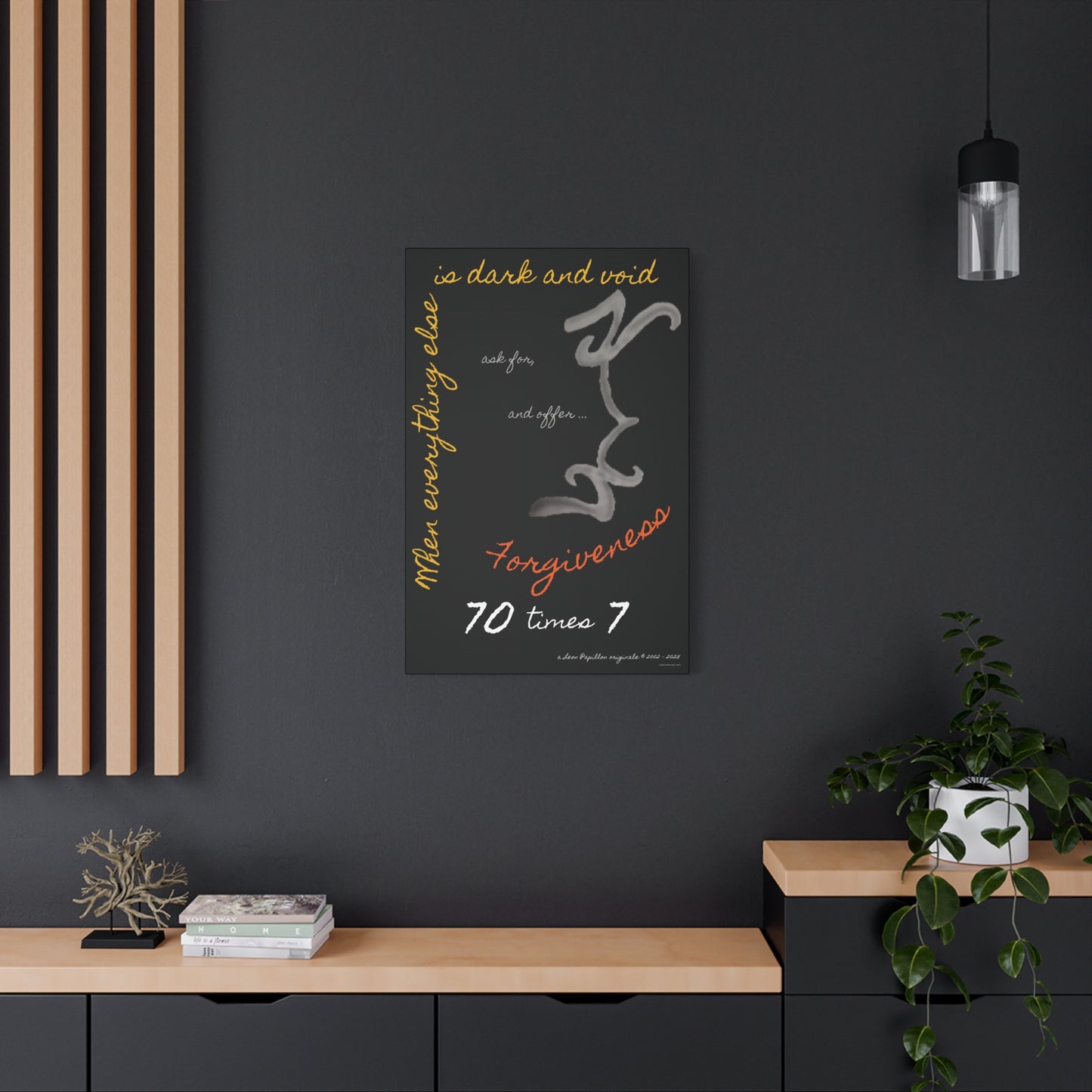 Forgiveness Pencil Drawing Wall Art - A Leon Papillon Originale 24" x 36"