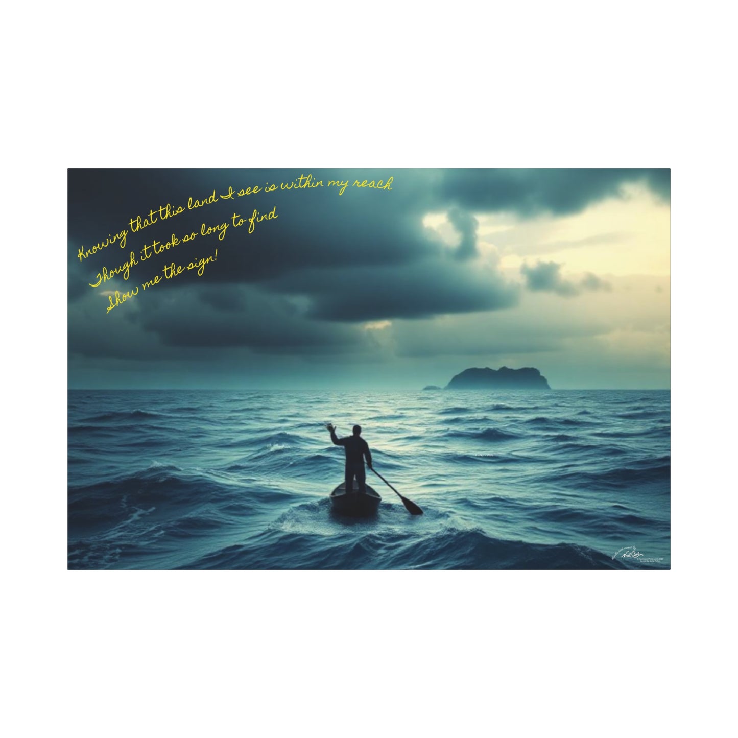Drifting Lost at Sea | Show me the Sign! | A Noel Carol Originale | 60" x 40"