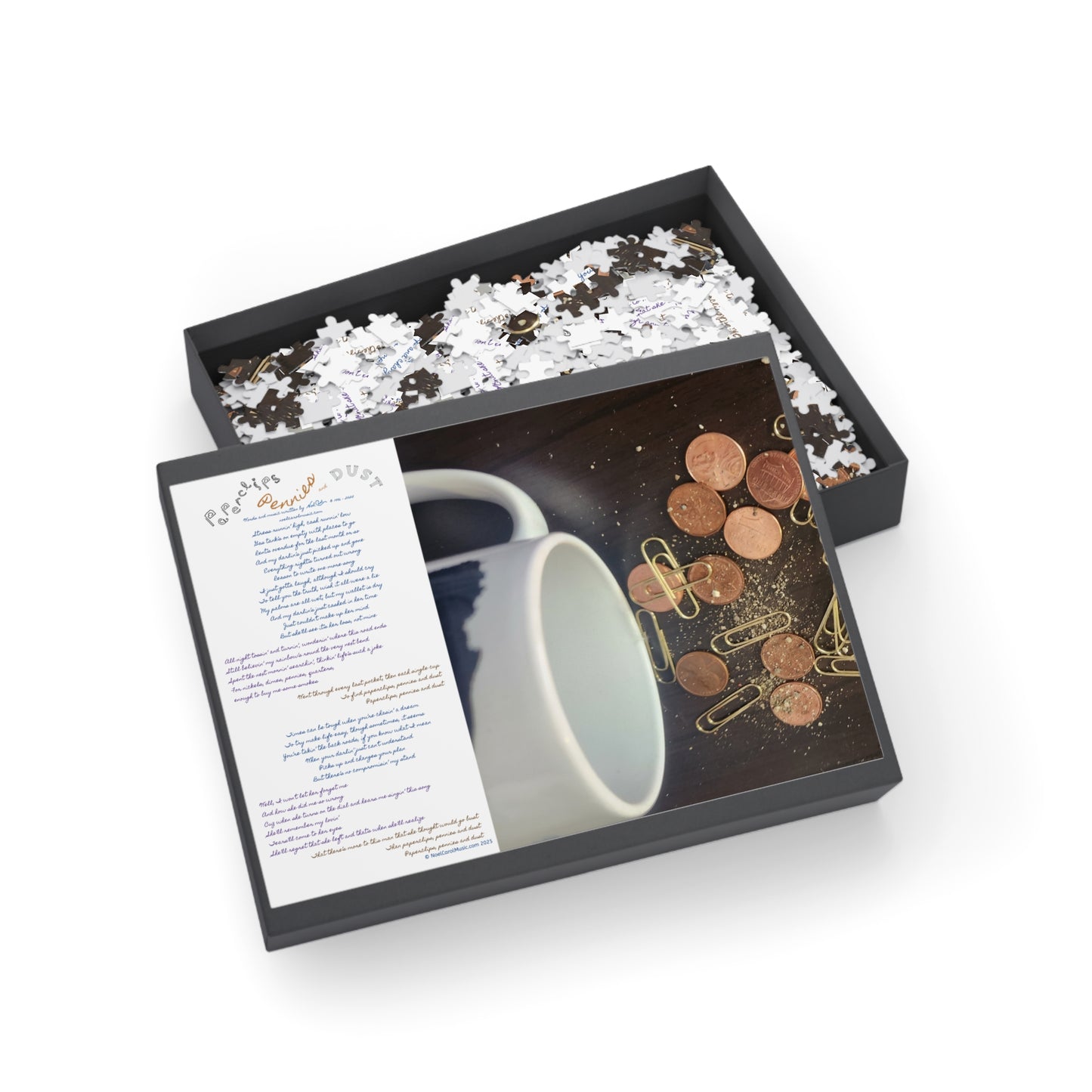 Paperclips, Pennies and Dust PUZZLE #2 Complete song lyrics (96, 252, 500, 1000-Piece)