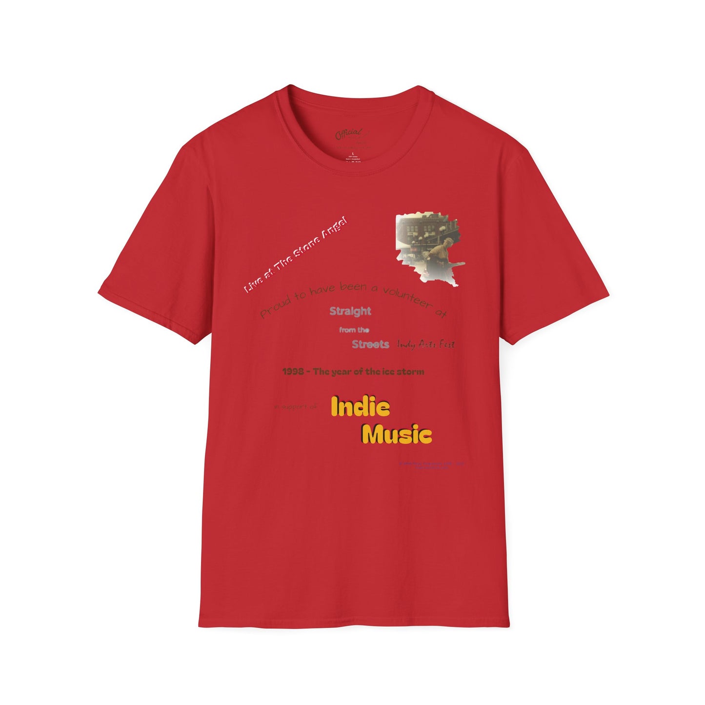 Straight from the Streets Indy Arts Fest 1998 t-shirt - volunteer commemorative by Noel Carol Music Leon Papillon