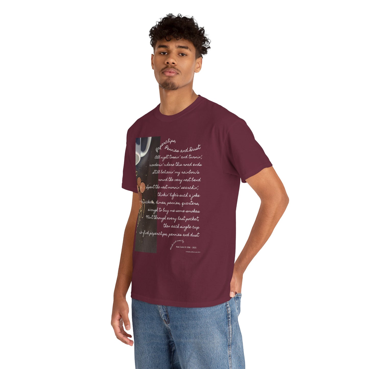 Paperclips, Pennies and Dust T-shirt - All night tossin' and turnin' #2 - A Noel Carol Originale