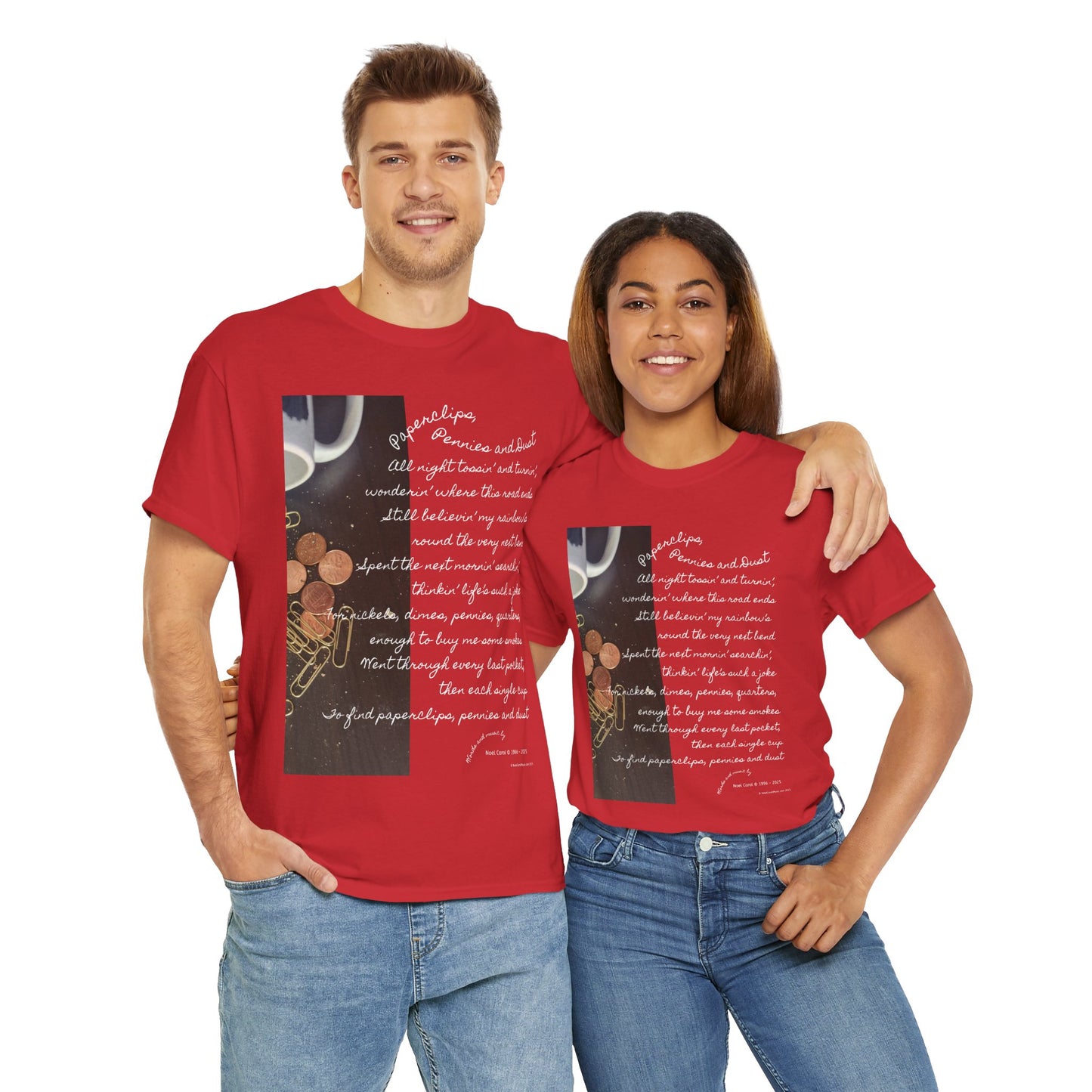 Paperclips, Pennies and Dust T-shirt - All night tossin' and turnin' #2 - A Noel Carol Originale