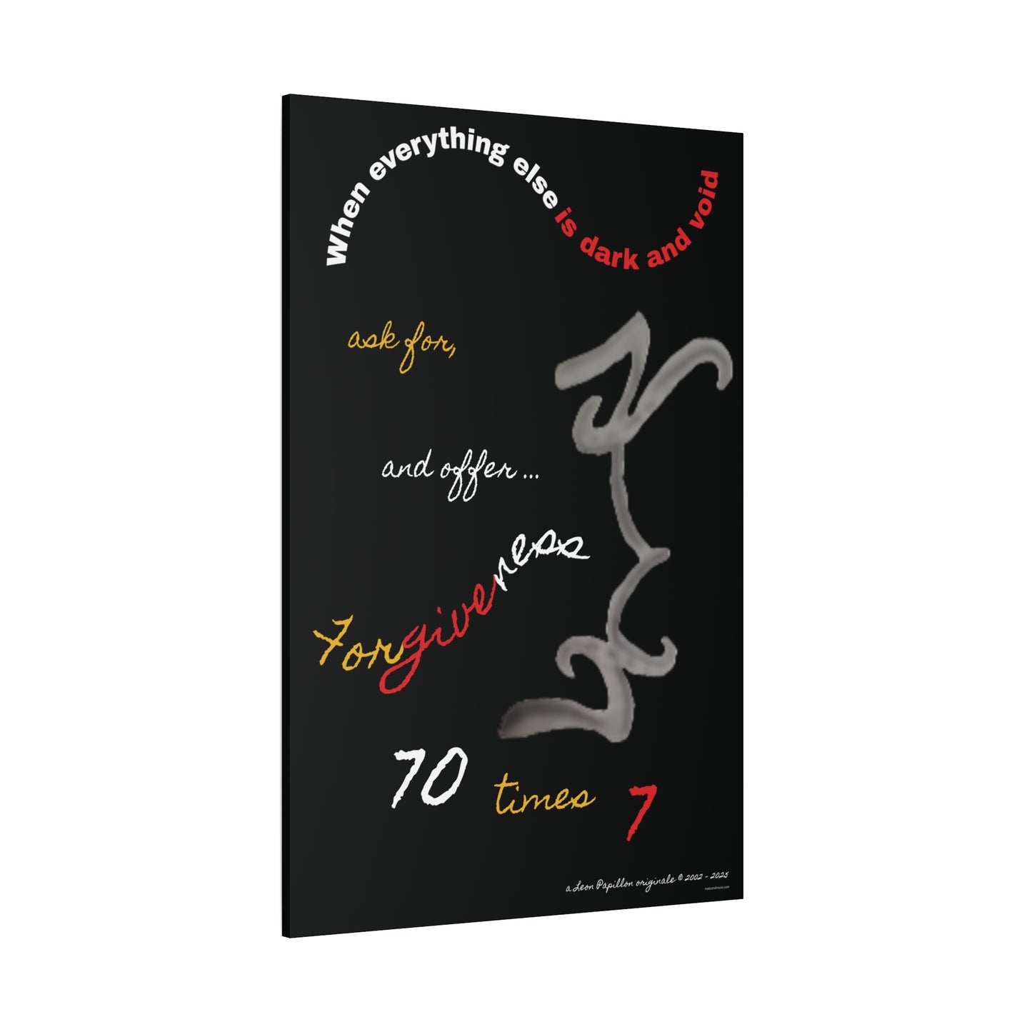 Forgiveness Pencil Drawing Wall Art - A Leon Papillon Originale 40" x 60"