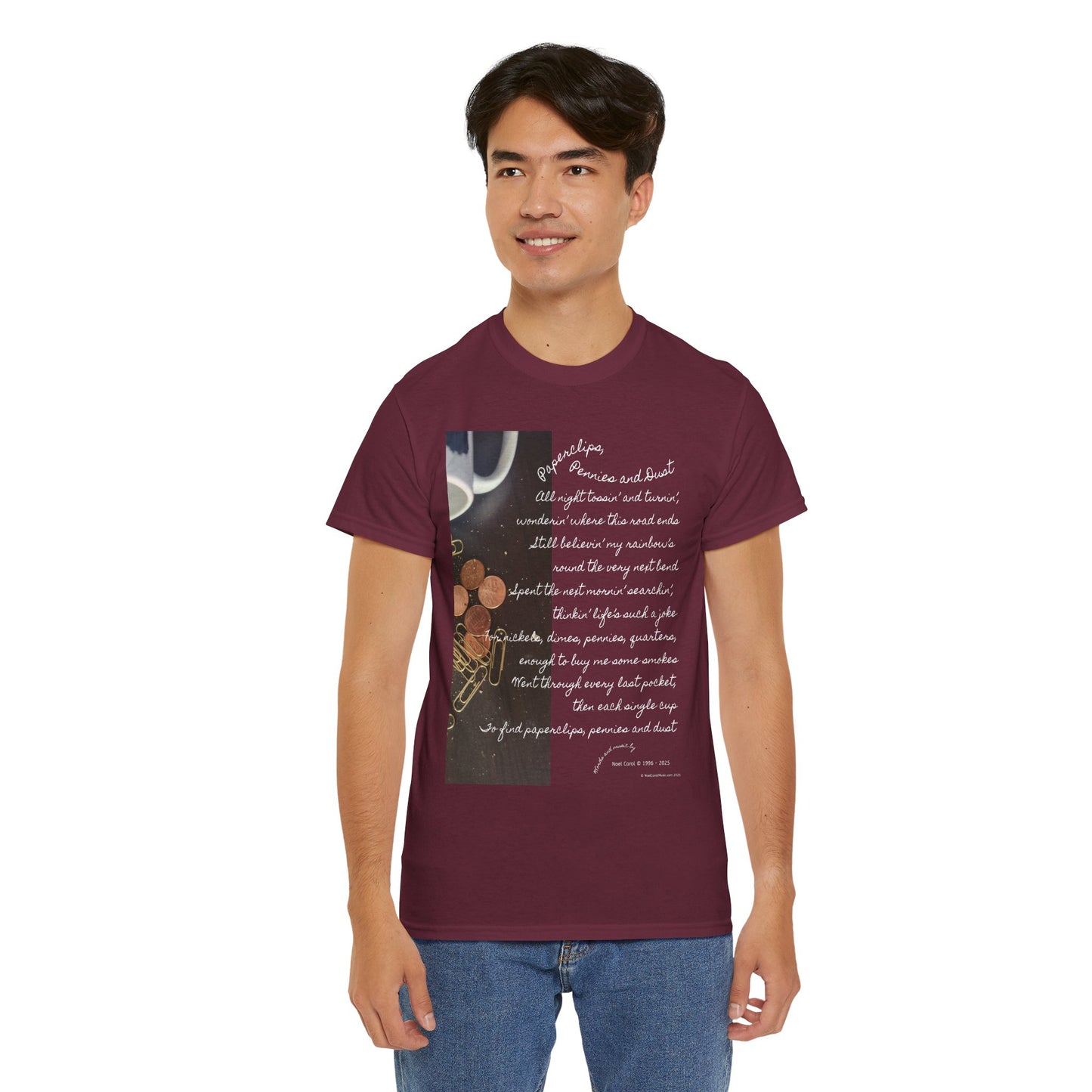 Paperclips, Pennies and Dust T-shirt - All night tossin' and turnin' #2 - A Noel Carol Originale