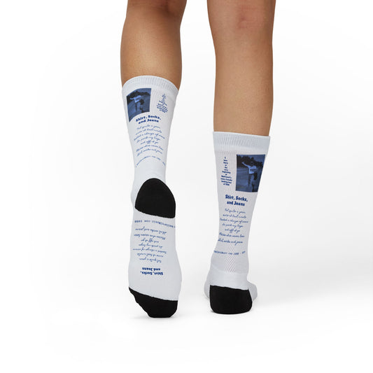 Shirt, Socks, and Jeans Socks # 1 - I was there at the very beginning of Noel Carol's cross-Canada busking tour of 1998