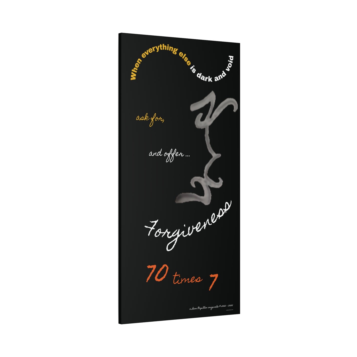 Forgiveness Pencil Drawing Wall Art - A Leon Papillon Originale 30" x 60"