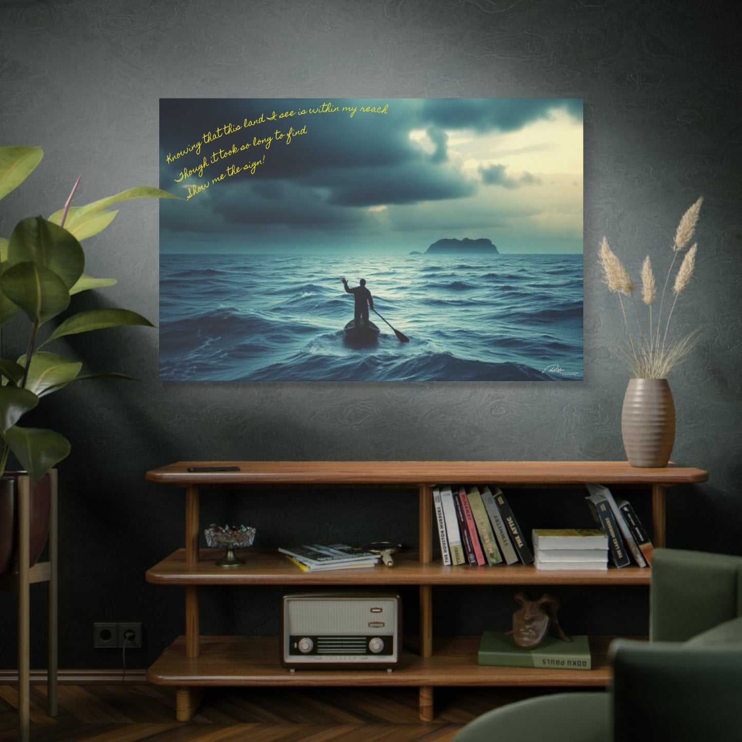 Drifting Lost at Sea | Show me the Sign! | A Noel Carol Originale | 60" x 40"