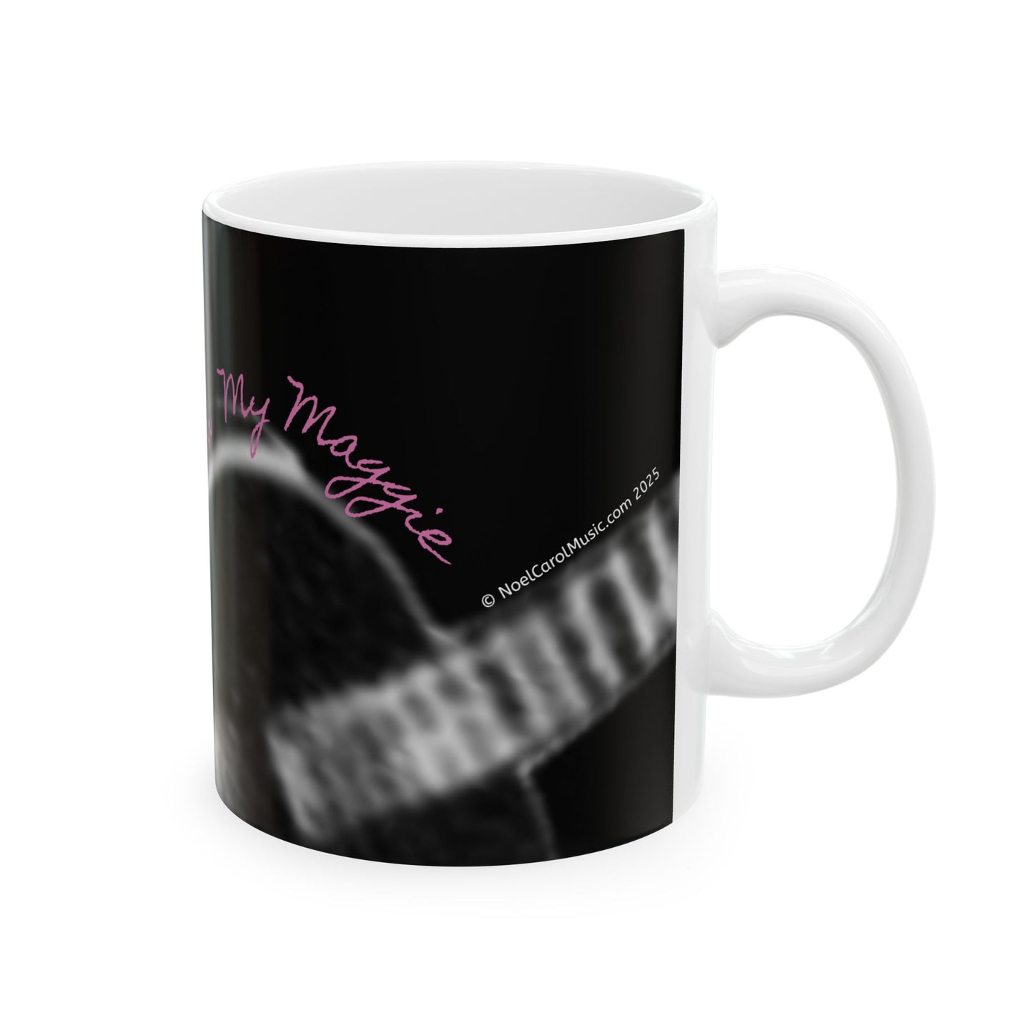 My Maggie Mug #2 - It's the time of day when I feel so lonely - A Noel Carol Originale - Pink text