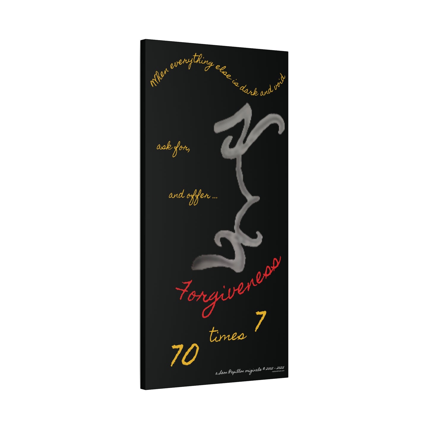 Forgiveness Pencil Drawing Wall Art - A Leon Papillon Originale 20" x 40"