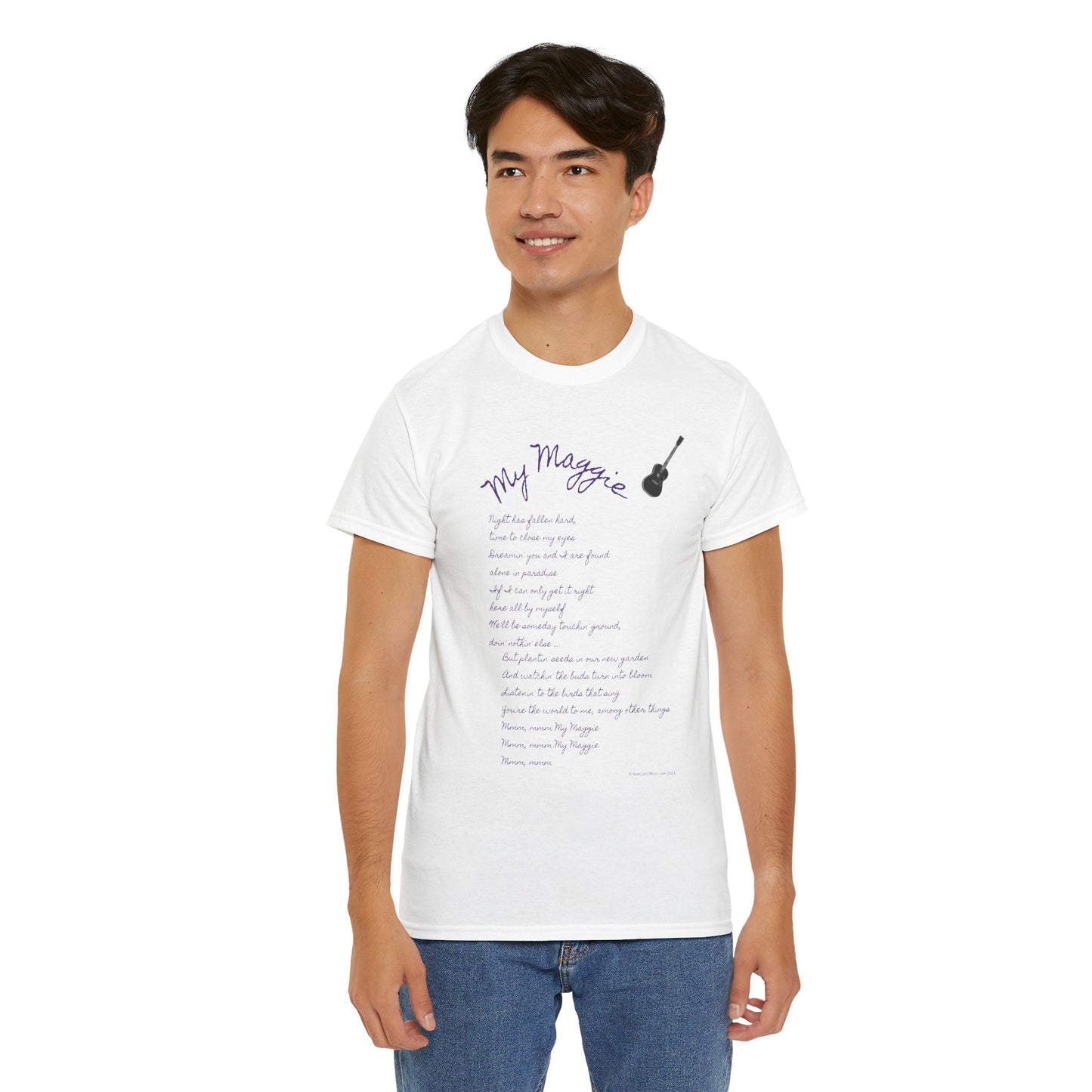 My Maggie T-shirt #5 - Night has fallen hard, time to close my eyes … - A Noel Carol Originale