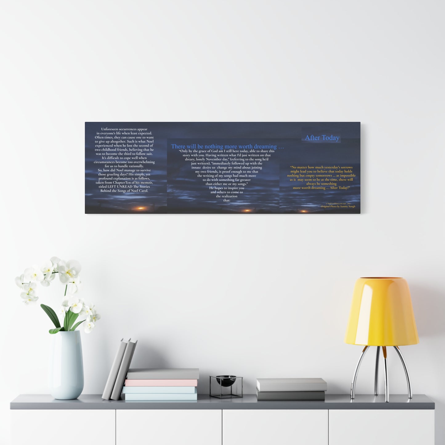 There will be nothing more worth dreaming … After Today - 48" x 16" Canvas Wall Art - A Noel Carol Originale