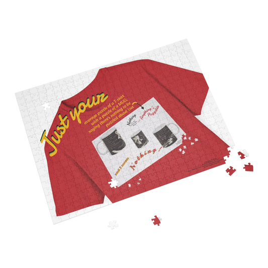 Just your average puzzle of a T-shirt with a puzzle of a MUG, saying there's nothing to be puzzled about 'cuz Anything's Puzzible kinda Puzzle # 2 (96, 252, 500, 1000-Piece)