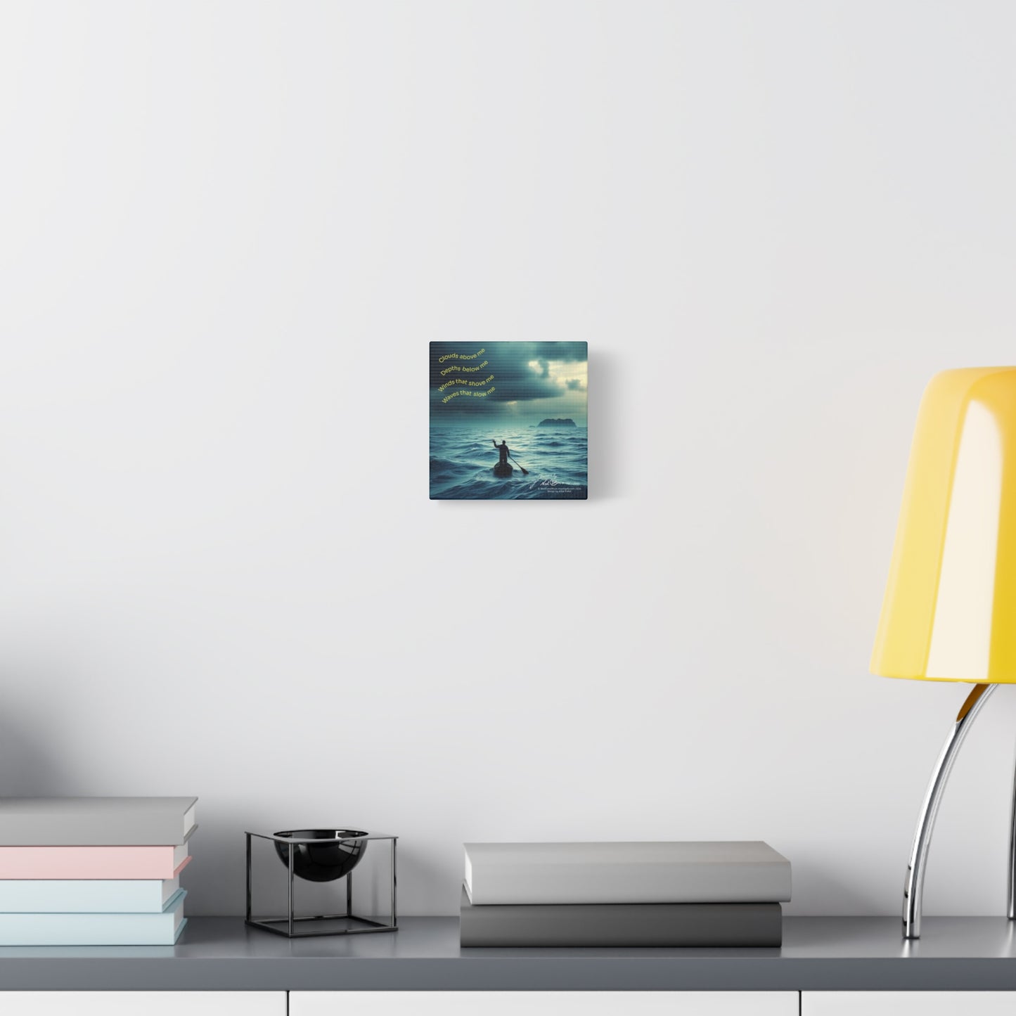 Drifting Lost at Sea Canvas Wall Art | A Noel Carol Originale | 6" x 6"