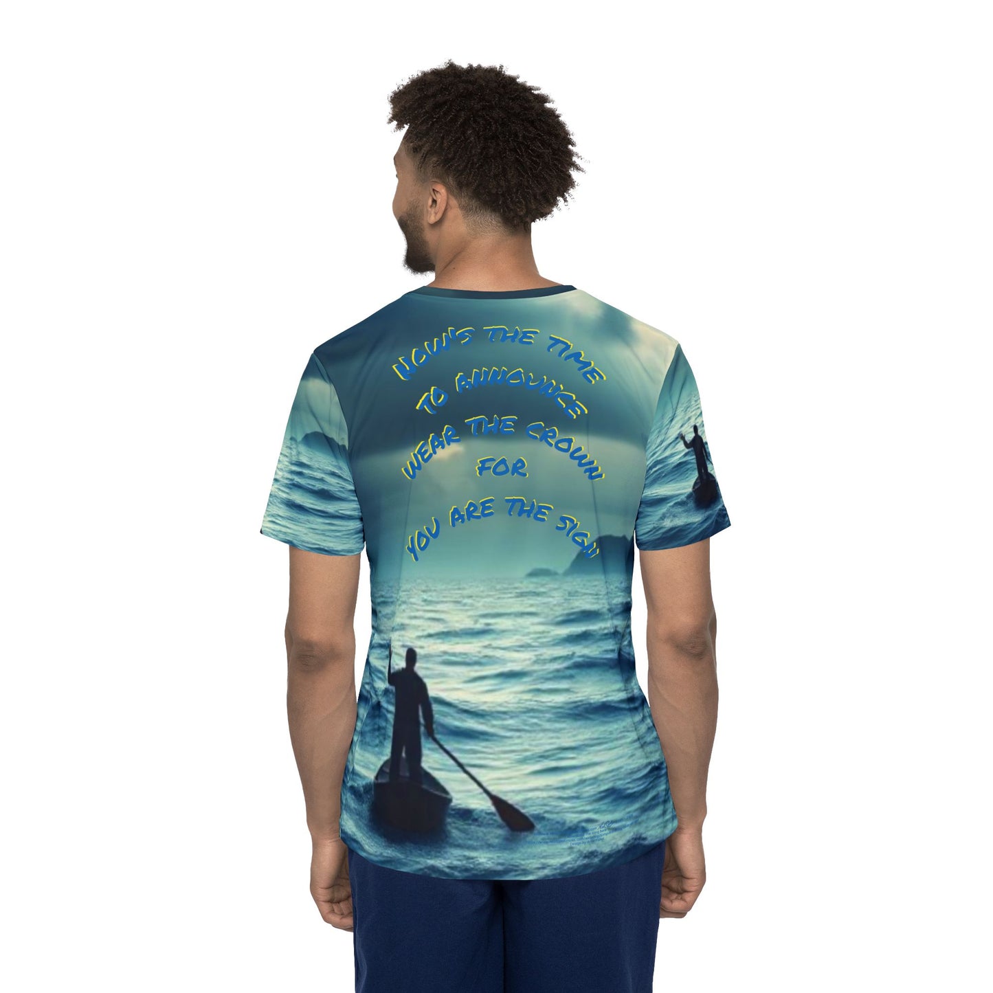 Drifting Lost at Sea T-shirt | Men's Sports Jersey (AOP) T # 1 | A Noel Carol Originale