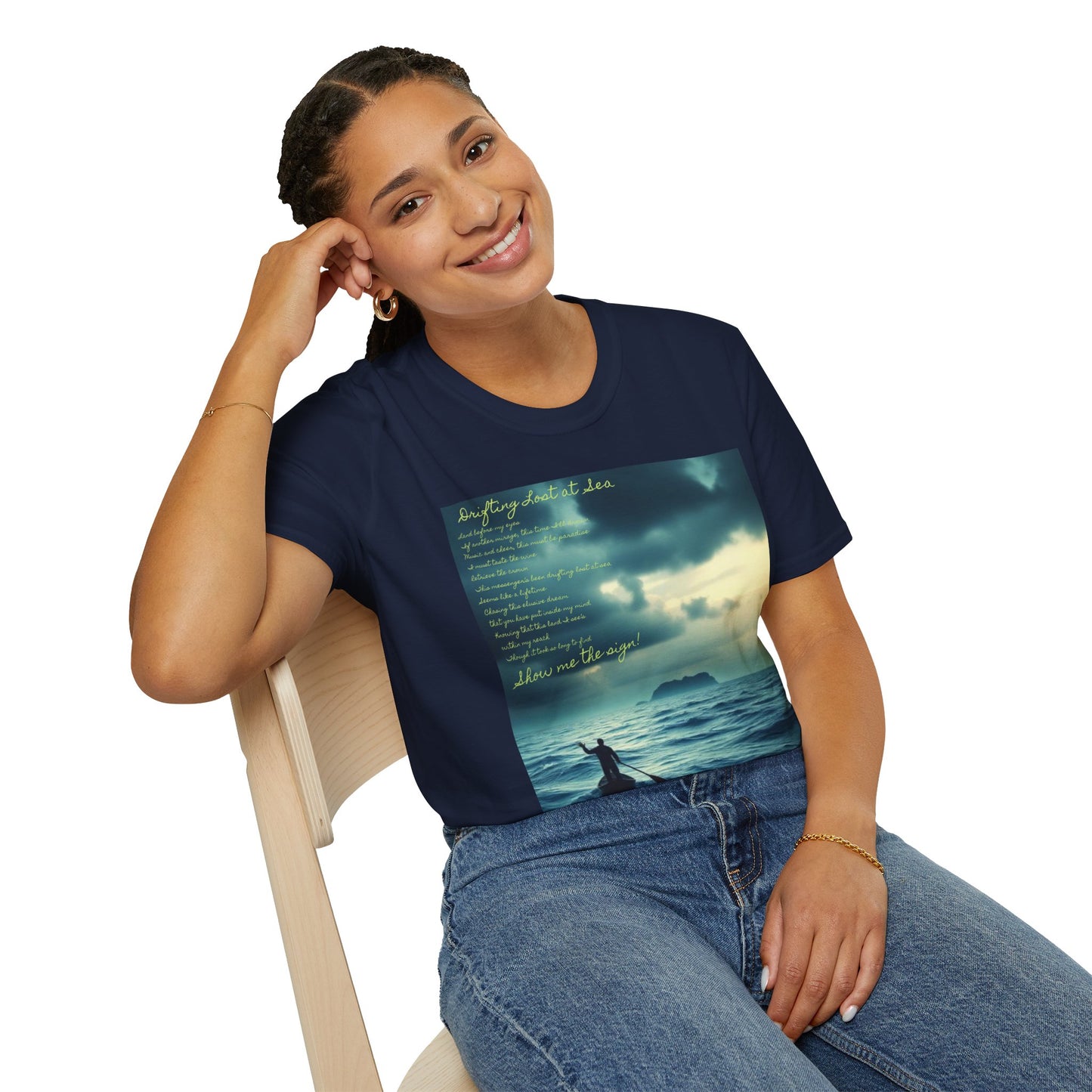 Drifting Lost at Sea T-shirt | Show me the Sign | A Noel Carol Originale