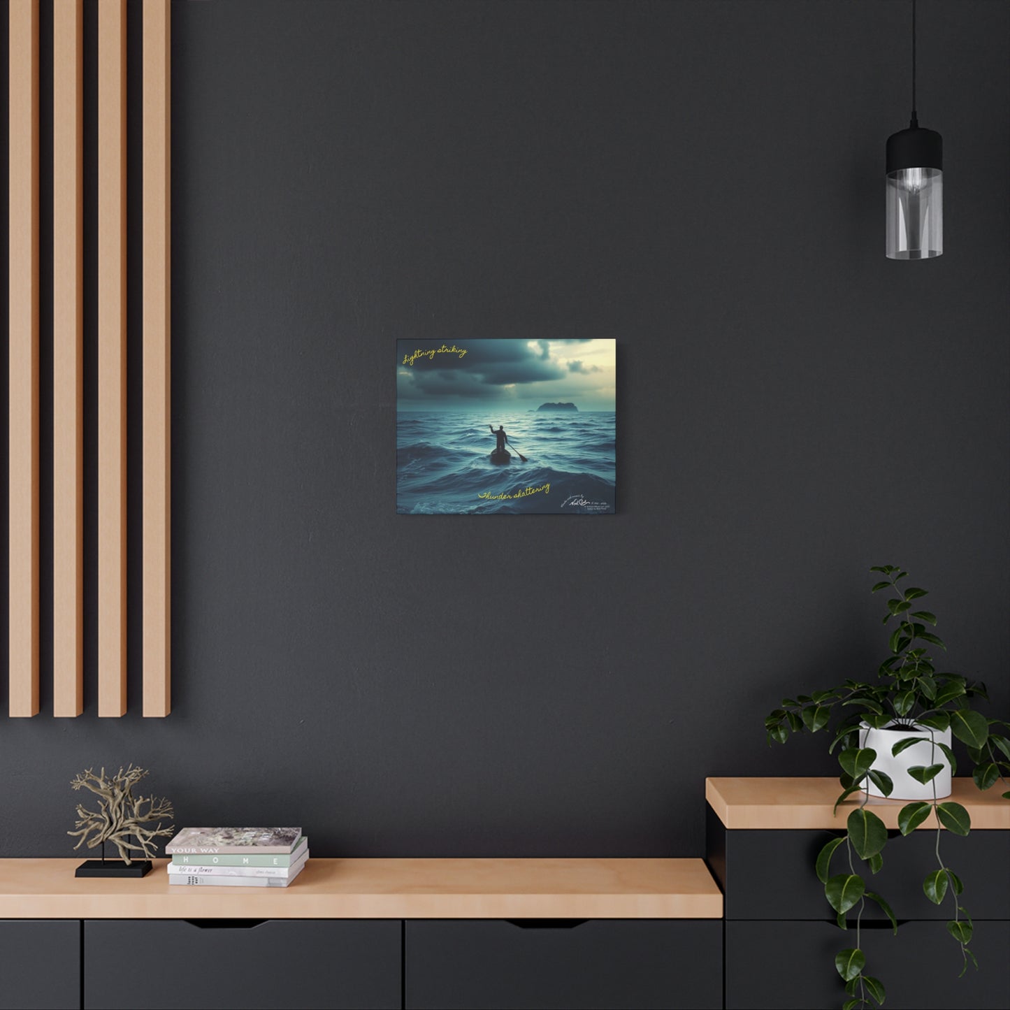 Drifting Lost at Sea | Lightning striking, Thunder shattering | A Noel Carol Originale | 20" x 16"