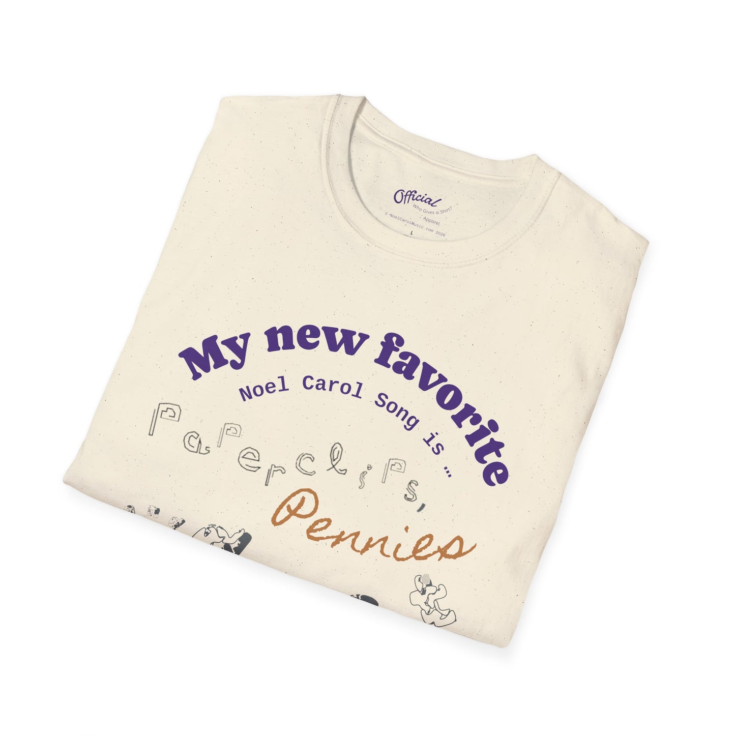 My New Favorite Noel Carol Song is … Paperclips, Pennies and Dust - A Leon Papillon Originale - Light Colors T # 1