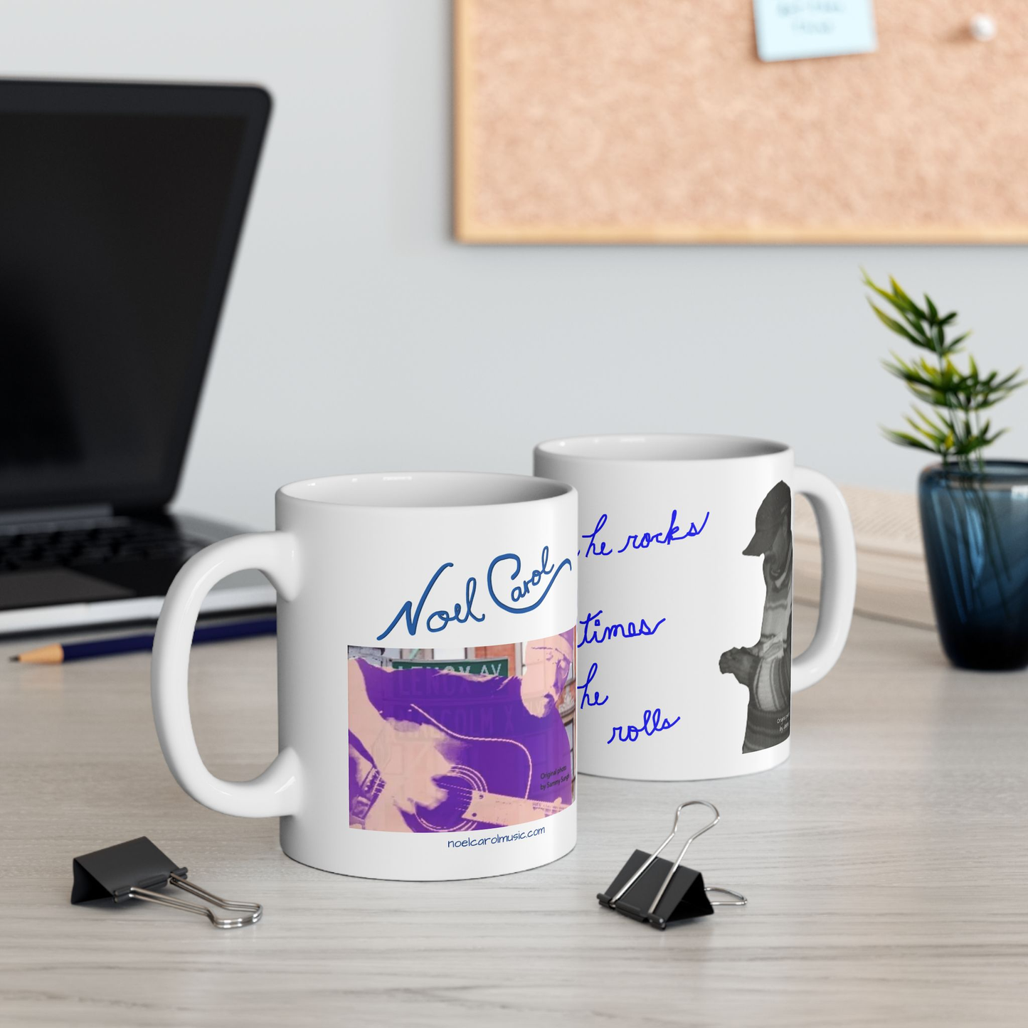 Noel Carol - Sometimes he rocks and sometimes he rolls 11-oz White Coffee Mug